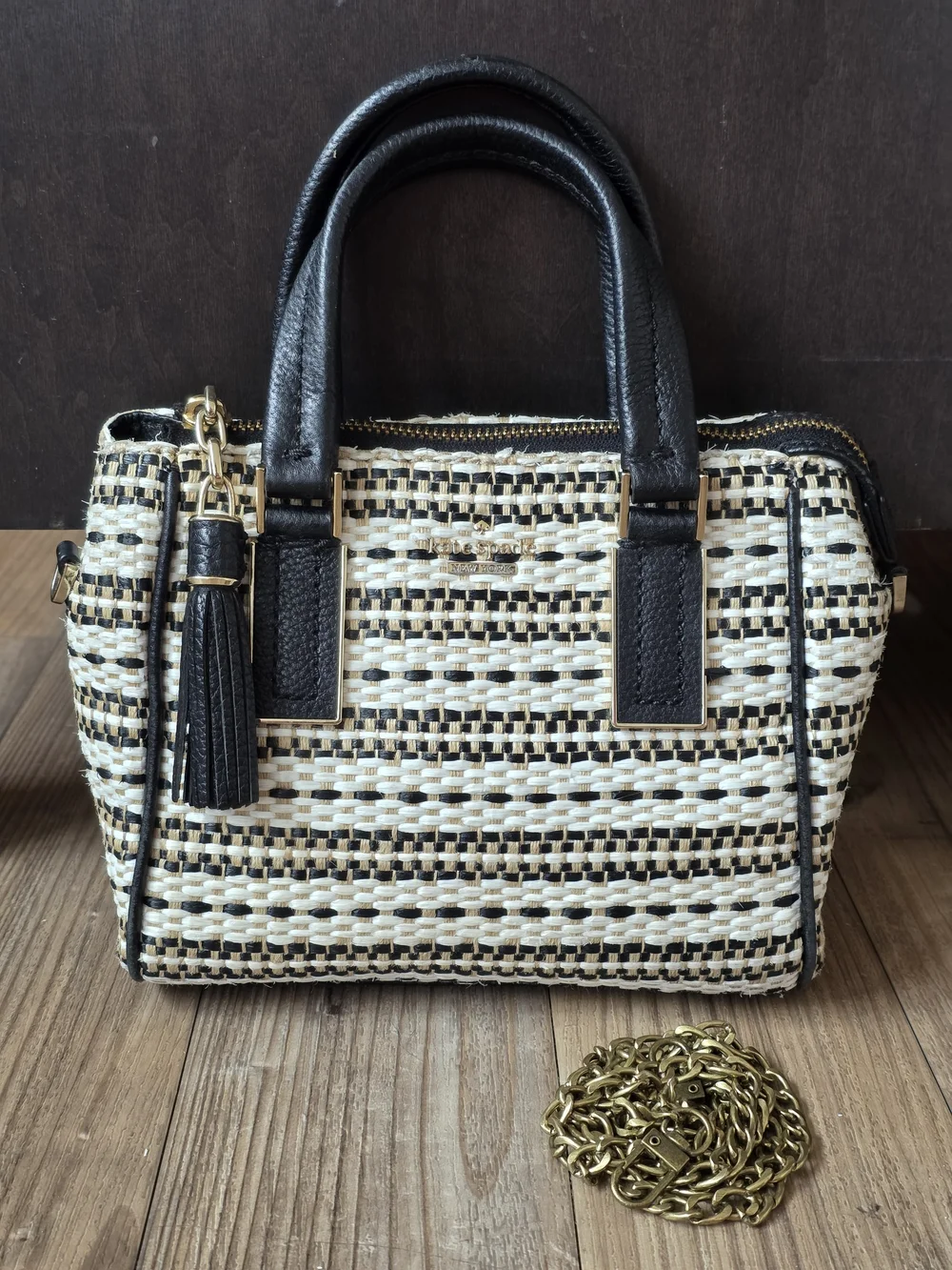 Kate Spade Kingston Drive Small Alena Satchel Tweed/Straw